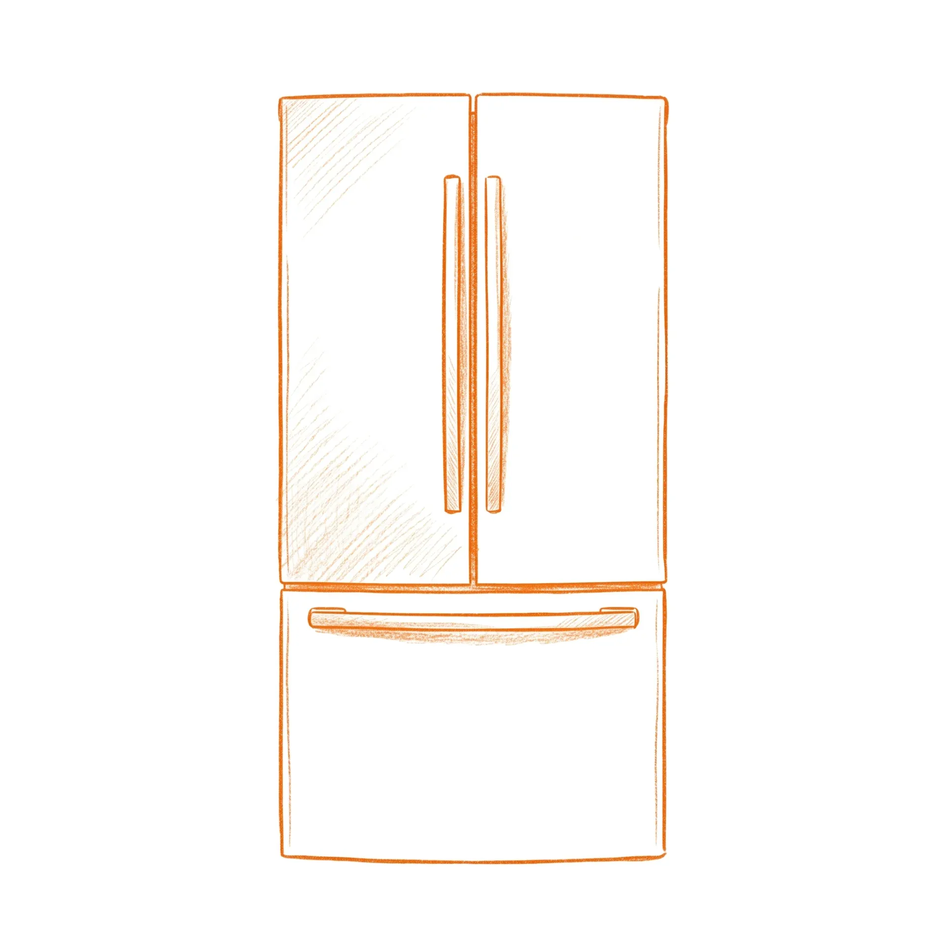 Refrigerator and freezer repair illustration