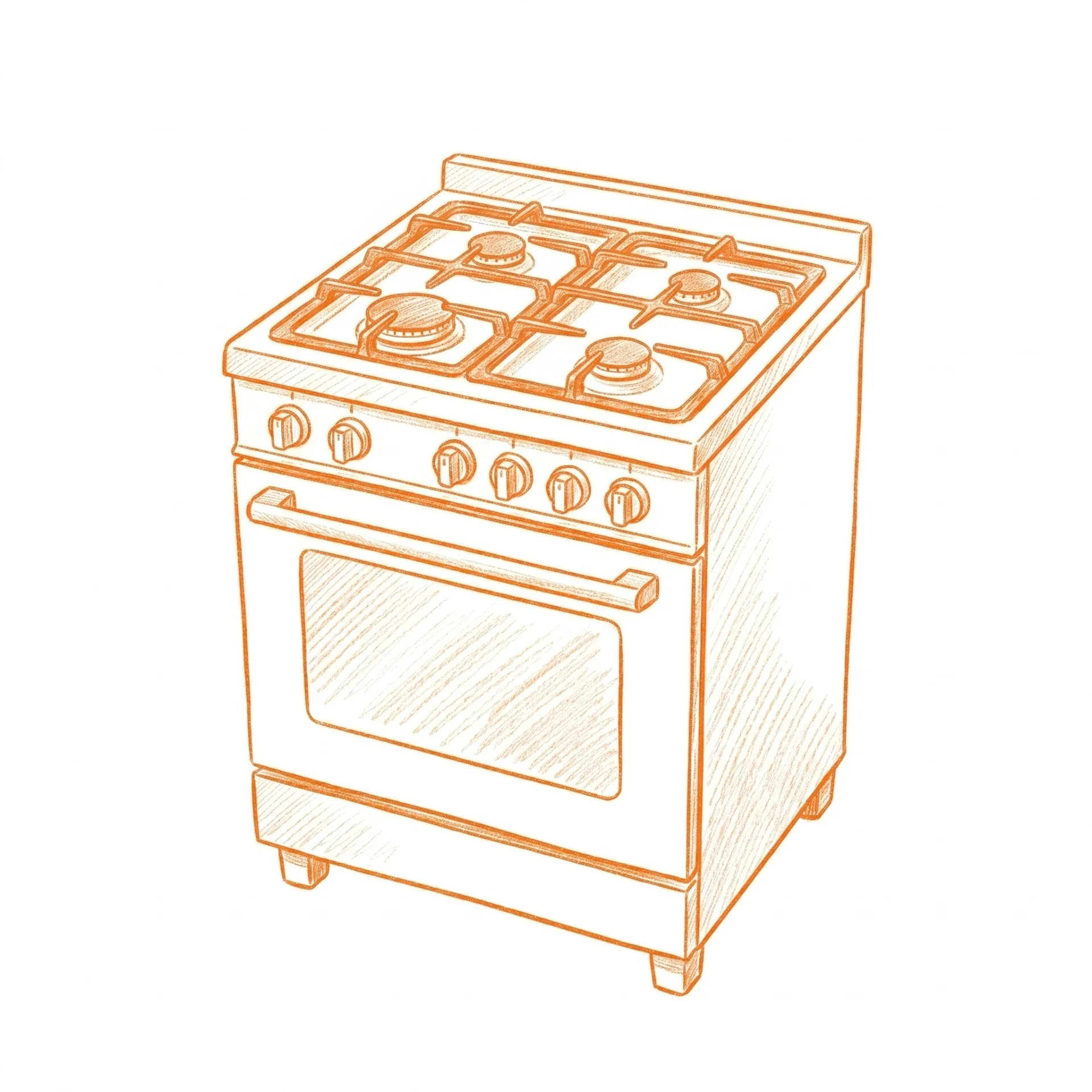 Stove and cooktop repair illustration